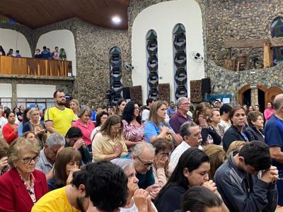 Dom Amilton celebra o 5º dia da Novena de Nossa Senhora Aparecida em Laranjeiras do Sul